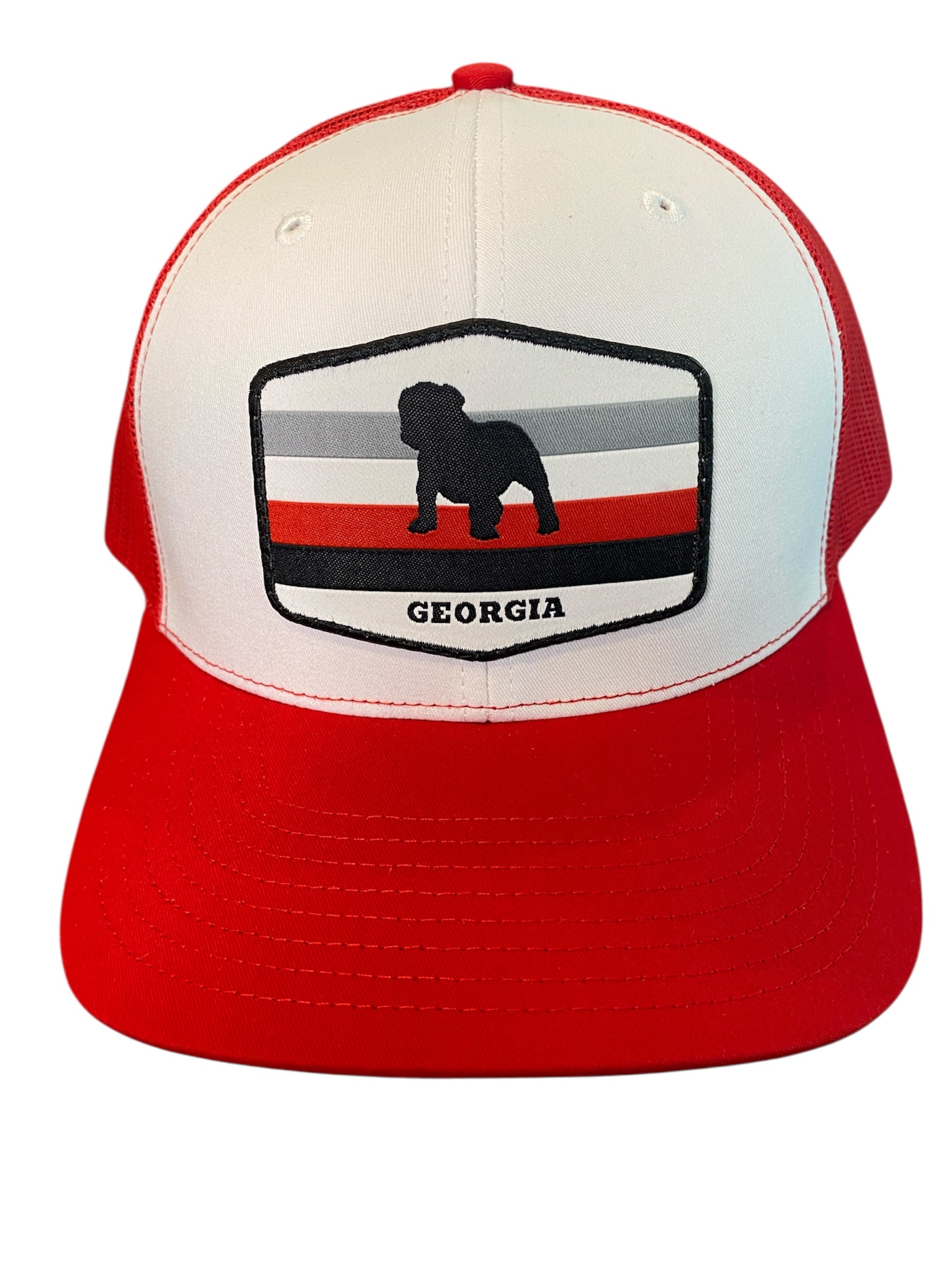 Richardson 112 Bulldog Stripes in red/white/red
