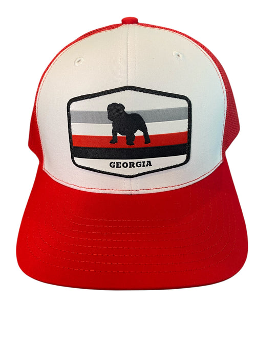 Richardson 112 Bulldog Stripes in red/white/red