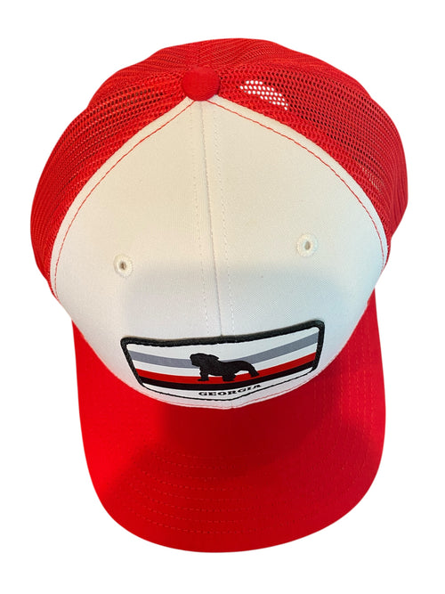 Richardson 112 Bulldog Stripes in red/white/red