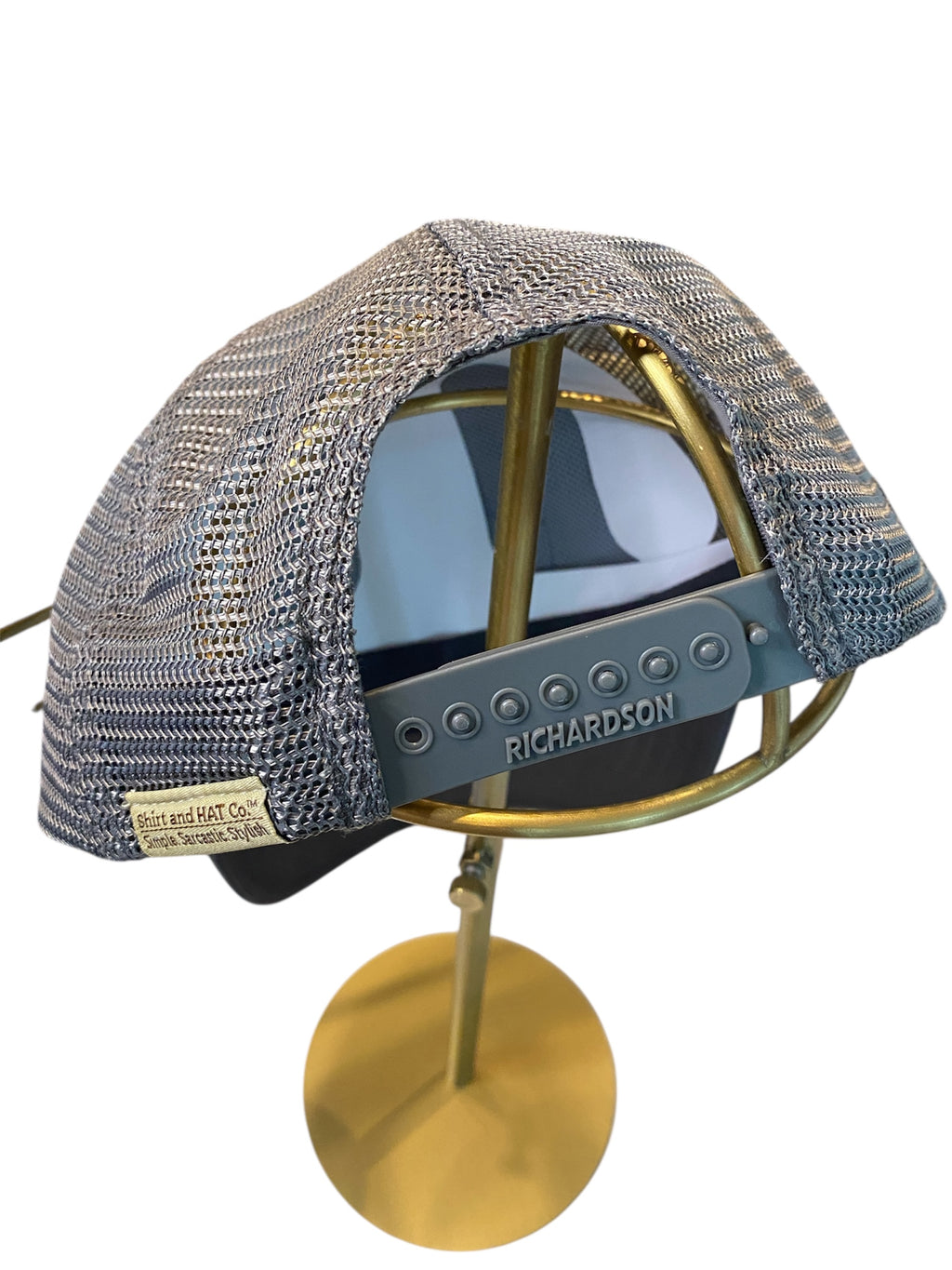 Bulldog Stripes trucker hat unstructured in gray/gray mesh