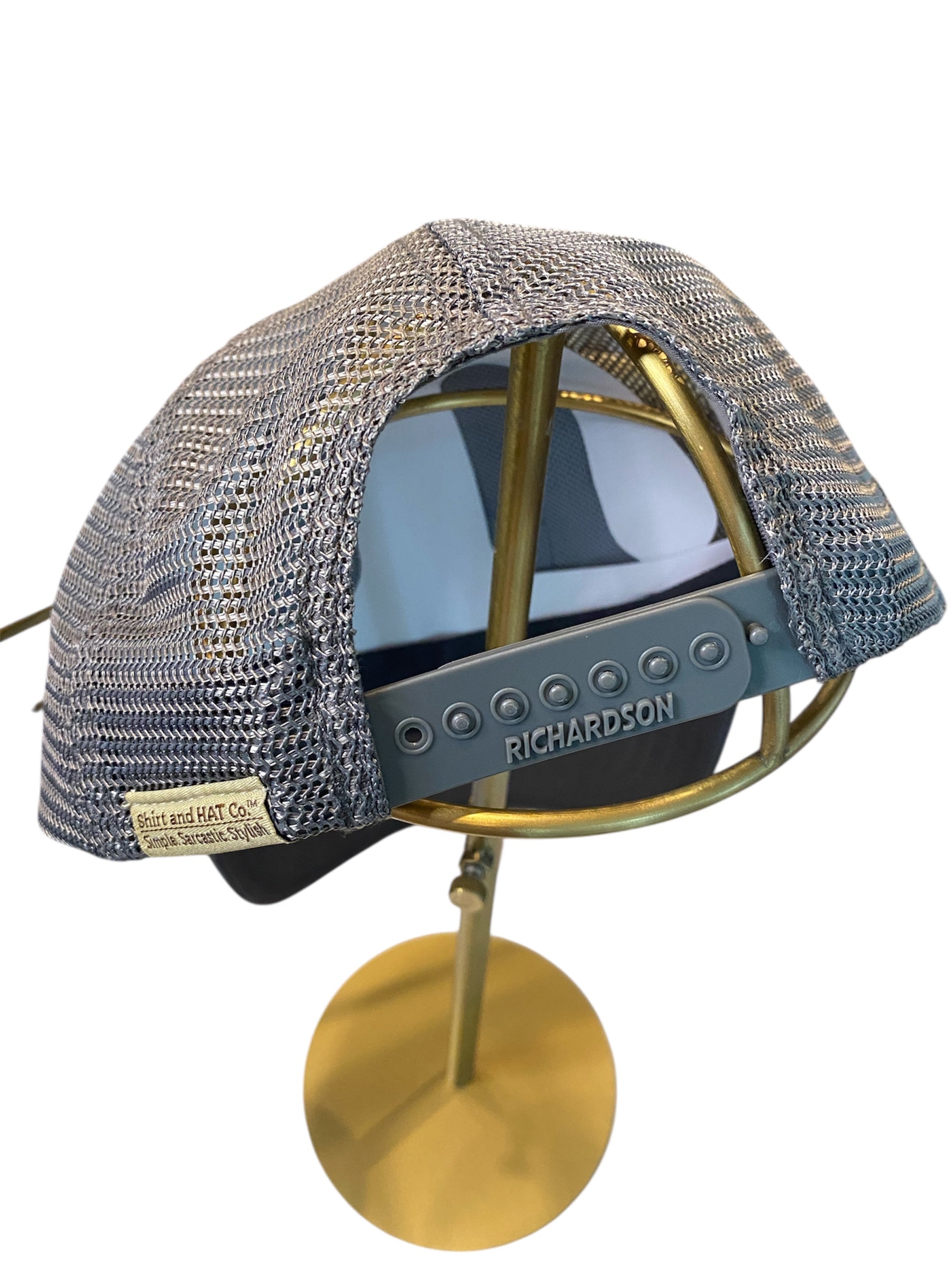 Bulldog Stripes trucker hat unstructured in gray/gray mesh