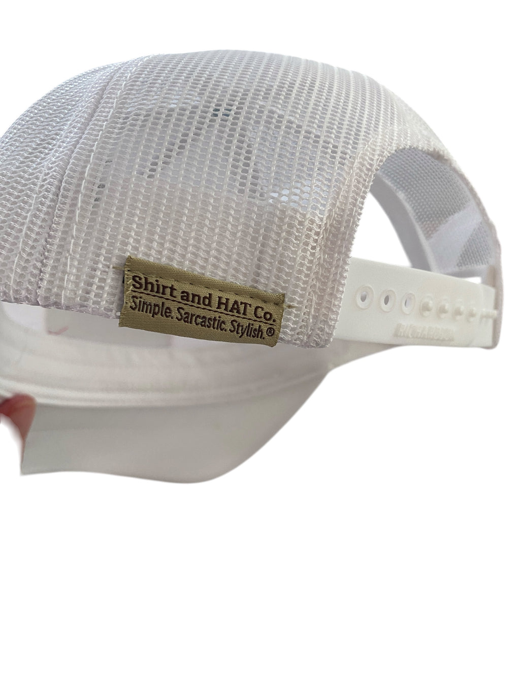 Woven Patch Zbornak Ind all white Cap with black rope