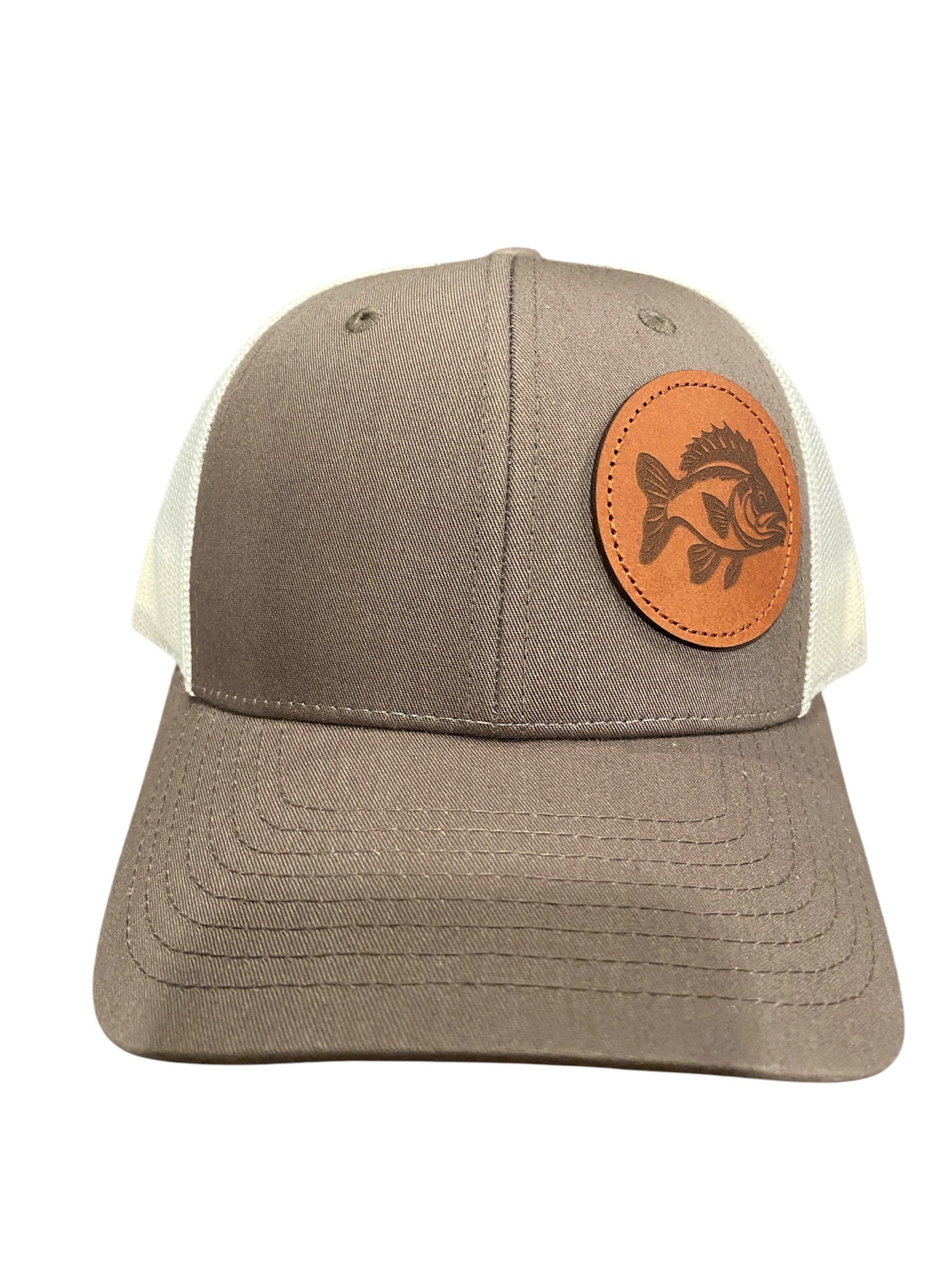 Low Profile Crappie Trucker Hat in chocolate chip/cream