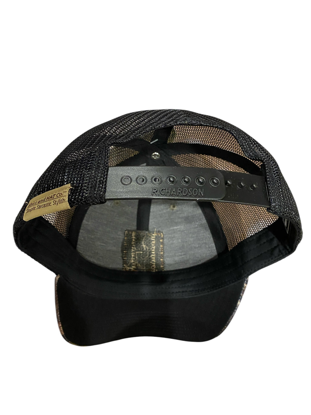 Leather Patch Turkey Tracks Trucker Hat in Mossy Oak Camo